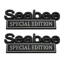2PCS Seabee Edition Emblem Car Decals 3D Metal Letters Badge Sticker For Auto Fender Trunk Tailgate Car Accessories Armed Force Military Adhesive Decal For SUV Truck Laptop Black/White - 黑色/白色 - 查看 7