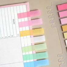 200 Sheets/Pack Pet Sticky Notes For Students, Messages, Indexes, Reminders, Re-Stickable Back To School - 多色的 - 查看 4