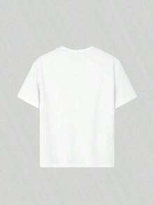 Single Garment, Not A 3-Piece Set. 1 Piece/Set Of Short-Sleeved T-Shirts Suitable For Streetwear, Daily Outings, Camping, Concerts, Hip-Hop, Rock, And Rap Events. Women's American Retro Style Short-Sleeved T-Shirts, Y2K/Crop Top Oversized Round Neck With City Name Prints, Soft To The Touch, Comfortable And Versatile. Choose 1 Of 3 Models. Suitable For Holy Week And Easter. Viva Mexico! - 白色 - 查看 2