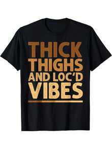 Camiseta estampada con diseño de rastas africanas para mujeres y niñas, arte de melanina. - Negro - Ver 2