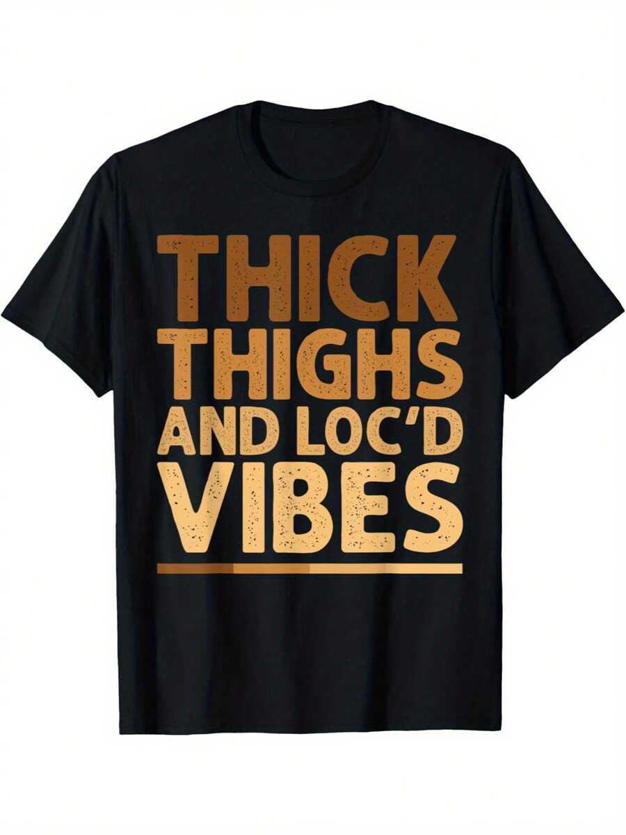 Camiseta Estampada Cool Locs Melanin Art para Mujeres con Rastas Africanas - Negro - Ver 1