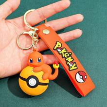 Hasbro 1pc Pokeball Keychain Set, Eevee Plush Keychain, Anime Collectible Keychain Suitable For Bags, Backpacks, Gifts - Multicolor - View 9
