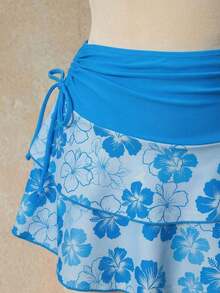 26SS Top de Bikini Triangular Naranja con Cuello Halter y Falda a Juego, Conjunto de 3 Piezas, Traje de Baño de 3 Piezas para Playa/Resort, Traje de Baño de Lunares, Falda de Baño con Volantes, Top de Bikini Halter, Nueva Llegada de Trajes de Baño para Mujer 2026. Para la escuela, adecuado para vacaciones, citas, té de la tarde, estilo occidental, crucero, playa, isla, viajes por carretera, todas las estaciones, festival de música, vacaciones boho, vacaciones bohemias, otoño relajado, estilo boho occidental, tops elegantes para mujer. - Azul - Ver 5