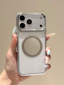 1pc Metal Rings Mobile Phone Case, Selfie Mirror Sticker, Magnetic Sheet Ultra-Thin Self-Adhesive Magnetic Metal Sticker Mirror Surface, Apply Universal Magnetic Sheet.For IPhone17Promax/17Pro/17/17Air/16ProMax/16Pro/16/16Plus/15ProMax/15Pro/15/15Plus/14ProMax/14Pro/14/14Plus/13ProMax/13Pro/13/12ProMax/12Pro/12/11 Smartphone Case, Suitable For Both Men And Women - Clear - View 8