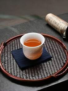 羊脂玉白瓷浮雕茶杯，清明江景卷，立体质感，哑光表面，手工烧制，半透明，中国收藏级功夫茶具，适用于商务茶室、办公室接待处，也可作咖啡杯、奶杯、酒杯使用，精美礼品 - 彩色 - 查看 4