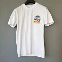 Moon Castle Print White T-Shirt Size XL - Negro - Ver 2