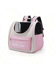 Mochila para gato de moda y transpirable, de tela Oxford multifuncional y plegable con gran capacidad para transportar mascotas al aire libre, mochila para gato, mochila para perro, mochila para perro con protección solar, diseño ergonómico 3D, adecuada para viajes, senderismo, compras y uso médico - Gris Claro - Ver 14