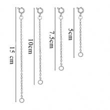 5pcs Silver Tone Spring Clasp Extender Chain (5-15cm), Adjustable For Women Necklace, Bracelet, Anklet And DIY Jewelry Making - Silver - View 2