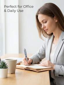 Bút ký bằng kim loại chạm khắc rỗng lấp lánh, thân bút bằng kim loại khảm sequin, văn phòng phẩm viết. - 996 - Xem 5
