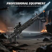 1pc 50cm 500+Pcs Plastic Particle Assembly 98K 95 Model Building Block Gun Toy, Playable And Collectible, Easter Birthday Gift - Multicolor - View 2