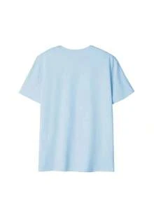 Y2K style,Fashionable styel,2026 newest,cute style,Causal style.Camiseta suelta de verano para mujer con estampado de letras, casual y versátil para uso diario.Camiseta estampada, vacaciones 180g (S-XXXL) - Celeste 2 - Ver 4