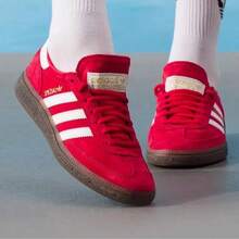 Giày Adidas Clover dành cho nam và nữ, chuyên dụng cho bóng ném, giày thể thao thường ngày. - Đỏ - Xem 6