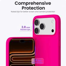 液態矽膠 3 層全包覆軟膠手機殼，適用於 iPhone 17 Pro 17 Pro Max 17，清新夏季配色，防震保護殼附防刮微纖維內裡，相容 iPhone 13 11 16 Pro Max 15 14 Plus 12 Mini XS Max 7 8 Plus - 螢火玫 - 查看 8