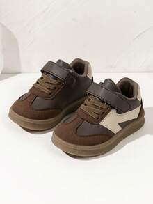 2026 New Style Kids' Patchwork Upper Outdoor Comfortable Flat Sports Shoes - Brown - View 4