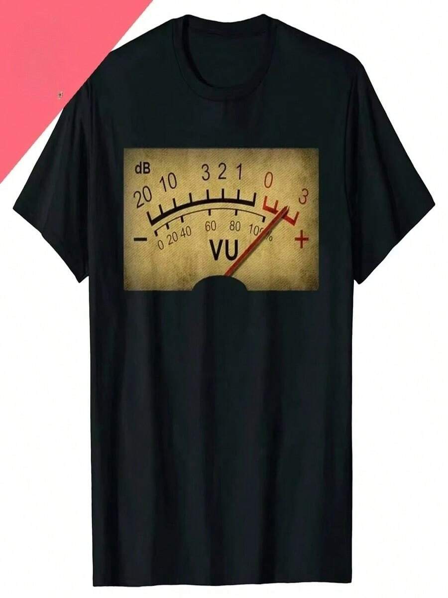 Camiseta de cuello redondo analógica electrónica EternalVUTableAudioEngineerMenssAudioEngineerRecordingStudioFunM((3)) - Negro - Ver 1