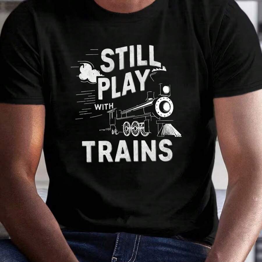 Printed T-Shirt For Men And Women - Black - View 1