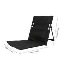 Fockety Silla de Playa Portátil con Respaldo Respaldo de Cama Ajustable Silla de Cama Sillón de Playa Plegable y Transpirable para Acampar Al Aire Libre Tomar el Sol - Negro - Ver 4