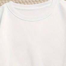 Crew Neck Long Sleeve Fleece Sweatshirt For Cold Weather With Capybara Design Backpack - White - View 3