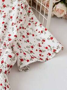 Vestido casual de mujer de manga corta con estampado, diseño aleatorio de vestido largo para mujer - Multicolor 3 - Ver 6