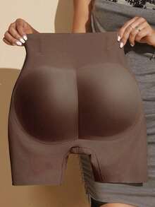 1pc Women's Lift, Tummy Control, Butt Lifting Shapewear, Micro-Sculpting Design, Seamless Thick Buttocks, Create Natural Lifted Butt, Women's Shaping Pants - 杏色 - 查看 6