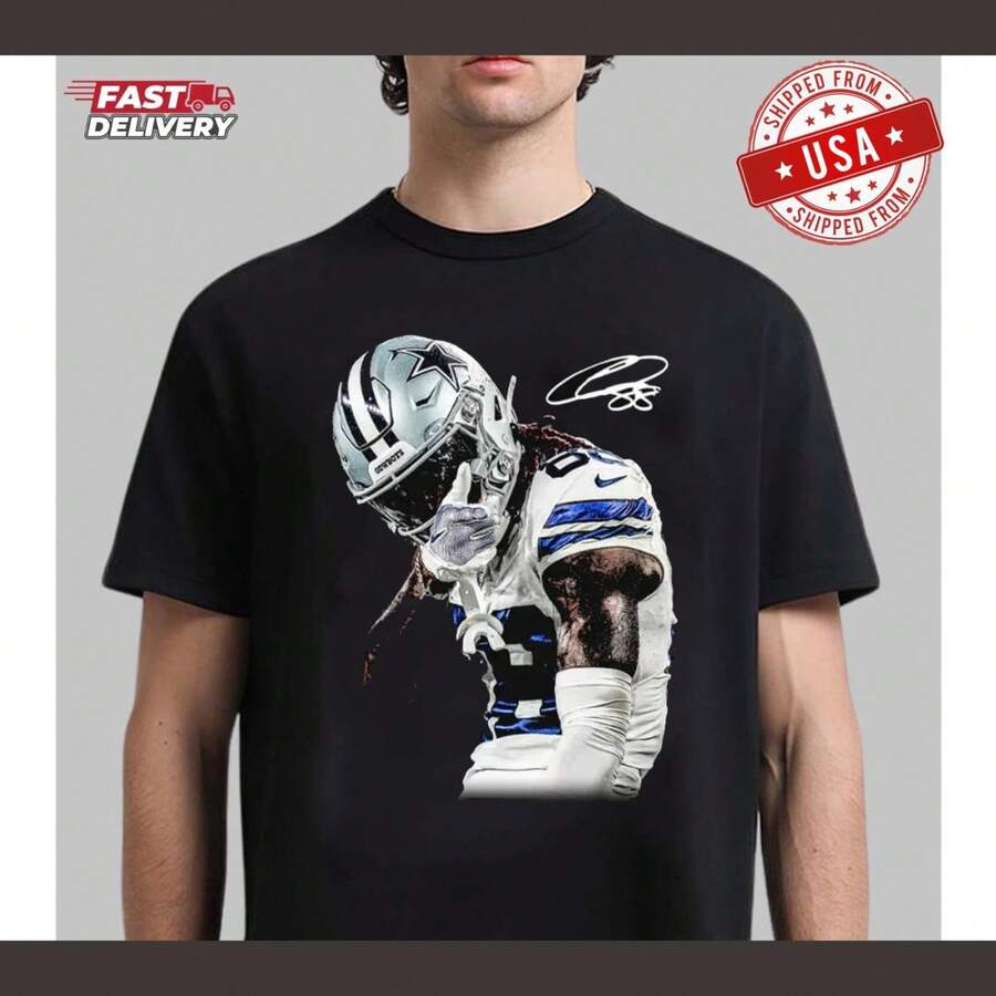 CEEDEE HIM T-Shirt, CeeDee Lamb Football Shirt - Black - View 1