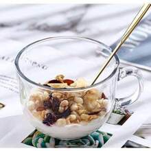 Cốc thủy tinh ăn sáng, cốc sữa ngũ cốc, có thể dùng làm cốc sữa, cốc ngũ cốc, cũng thích hợp để pha trà, nước chanh, trà trái cây, sữa chua, tráng miệng; phù hợp cho gia đình, văn phòng, tiếp khách, rất tiện dụng. Thân cốc tròn với tay cầm trơn tru, thiết kế đơn giản và đa năng. - Cốc ăn sáng - Xem 9