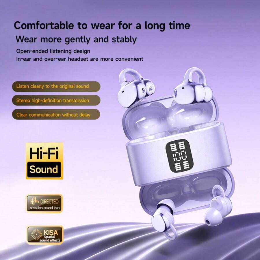 New Senyang New Design UV Material True Wireless In-Ear And Clip-On TWS Couples Fasion Bluetooth Daul Headset Mini HIFI Bass Stereo ENC HD Calling Earphones For Android For Iphone Cellphone Sports Earpieces Smart Headphone For Halloween's Day Gift