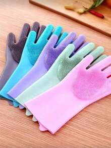 1 đôi găng tay cao su latex siêu dài và dày, chống trơn trượt, chống thấm nước, chống mài mòn, thích hợp cho việc dọn dẹp nhà bếp, chăm sóc thú cưng, rửa xe, làm vườn, sơn sửa, bảo vệ tay. - Xem 3