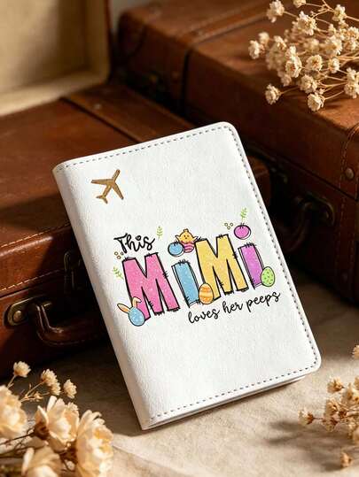 1pc Letter Design Passport Cover - Available In Multiple Colors, Foldable And Portable, Cute Cartoon Letter Design, Ideal Travel Accessory And Gift For Holiday Travel, Commuting, Group Travel, Family Outing, And Gatherings With Friends, Essential For Passport Holders