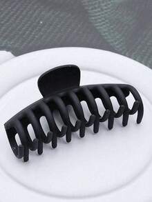 3 pièces/1 pièce Set Barrettes à cheveux en plastique mat de couleur unie et ondulées, accessoires de cheveux décontractés pour femmes, festivals, fêtes - Multicolore - Voir 11