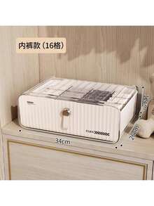 [3-In-1]Underwear Storage Box, Drawer Type, Bra, Panties, Socks Storage, Divided Box, Large Capacity, Fabric, Home, Dormitory, Closet Organization - View 14