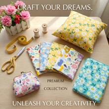 8 Stücke Gänseblümchen Stoff Pack, geeignet für Nähprojekte, enthält sortierte Stoffe, ideal für DIY Basteleien und Handarbeit (20*25cm/40*50cm) - Standard - Übersicht 3