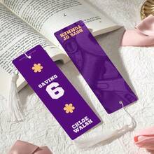 2pcs PET Pattern Printed Bookmarks, Exquisite Waterproof, Practical, Unique Pattern Design, Add Fun To Reading, Perfect Gift For Back To School, Valentine's Day (Random Color Tassel) - Multicolor - View 18