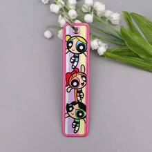 1pc Official Warner Bros. "The Powerpuff Girls" Embroidered Keychain, Suitable For Motorcycle, Car, Backpack, Key Chain, Fashion Keyring, Unisex Accessory, Backpack Decoration, Perfect Party Gift, Holiday Gift, Birthday Gift, Collector's Item (Random Style) - Multicolor - View 2