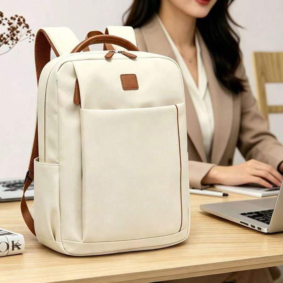 Teenager Backpack, Large Capacity, Multi-Function, 14-Inch Laptop, Casual School/Office Travel Bag - Multicolor - View 1