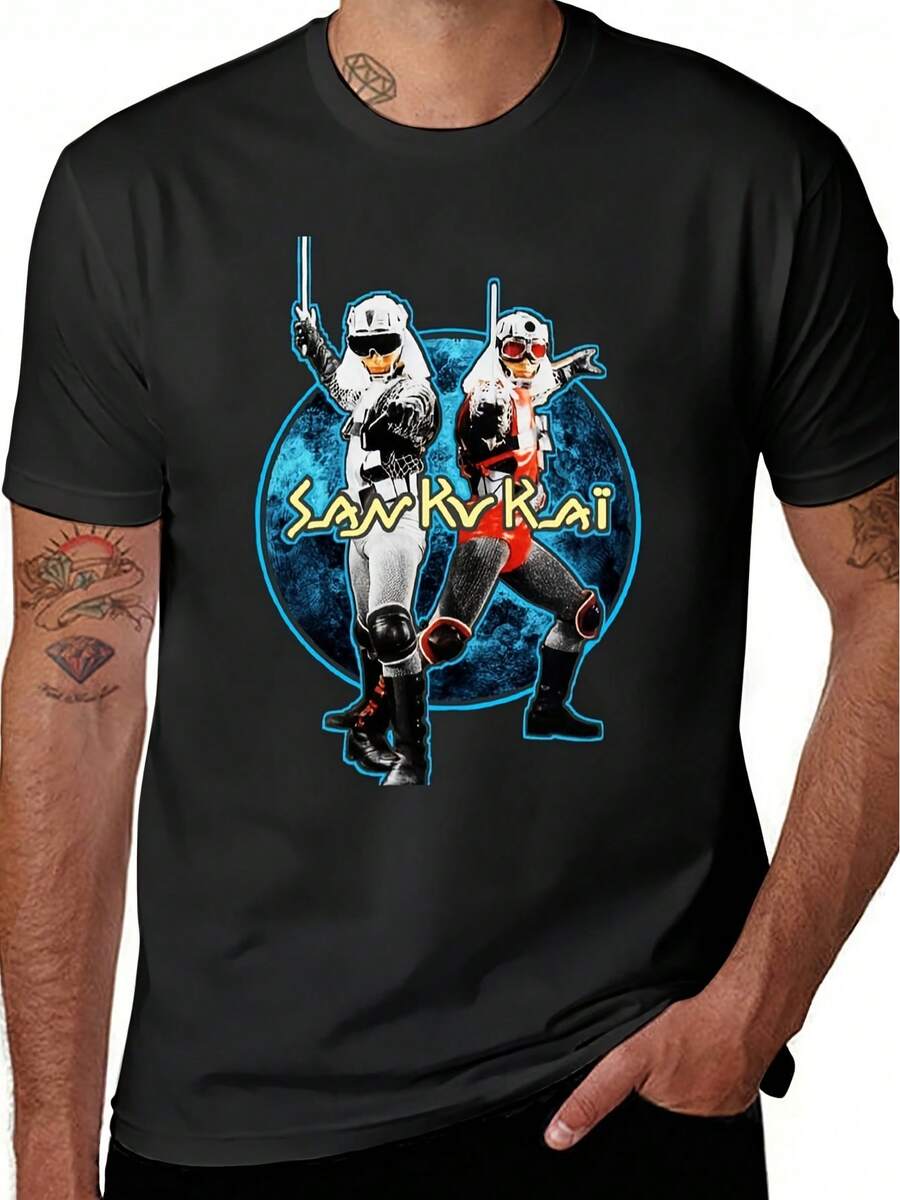San # Camiseta Ku Kai, Ropa Hippie Vintage, Camiseta con Estampado Gráfico, Nueva Camiseta de Hombre con Estampado de Frutas, Diseño Clásico, Camiseta de Manga Corta, Camiseta de Cuello Redondo, Para Entusiastas del Vintage, Estilo Masculino, Regalo, Camiseta Coleccionable - Negro - Ver 1