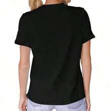 Camiseta Rosa con Rayo, Camiseta Gráfica de Algodón Suave para Mujer, Camiseta Retro de los 80, Camiseta Vintage Y2k de los 90, Estética Punk Rock Oversize - Negro - Ver 2
