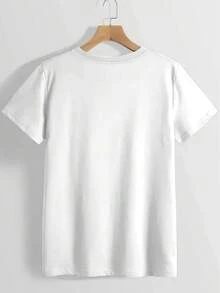 1 Piece [Summer Beach T-Shirt] Women's T-Shirts, Fun Summer Style, Summer T-Shirt 2026. 1 Piece Of Women's Clothing From Entertainmentlocal Warehouse. Women's T-Shirt C - 黑色 - 查看 9