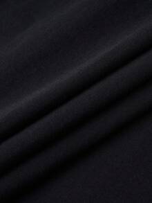 Men's T-Shirt, 100% Printed, Comfortable And Simple, Solid Color, Casual Style - Black - View 4
