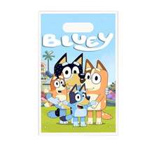 10 piezas Nuevos suministros para fiesta de cumpleaños de Bluey, bolsa de regalo con combinación de dibujos animados de animales, bolsa de regalo de película de aluminio, bolsa de mano, regalo de fiesta, vestimenta de fiesta, bolsa de regalo perfecta para fiesta y decoración festiva, pequeños regalos para fiesta - Multicolor - Ver 4