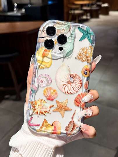 Ốp điện thoại thiết kế vỏ sò, tương thích với iPhone 17, 16 Pro Max, 14, 13, 12, 11 Pro Max, XS Max, X, XR, 8, 7, Plus, Mini. Thích hợp làm quà sinh nhật, quà cho bạn gái, bạn trai hoặc sử dụng cá nhân.