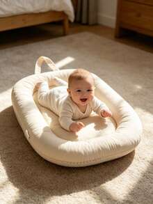 Bantal Kursi Goyang Portabel untuk Bayi Baru Lahir, Cocok untuk Bayi Usia 0-12 Bulan, Dapat Digunakan sebagai Kursi Lantai Bayi dan Alas Kursi Goyang di Rumah/Perjalanan (Krem/Warna-warni) - Bantal dudukan bayi - View 8