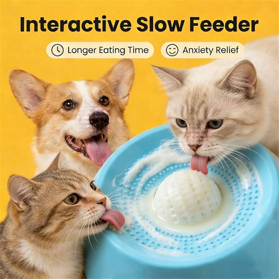 DaysPet玩具,猫玩具,狗玩具,专为挑食宠物设计!这款多功能宠物舔食碗非常吸引人!可盛装各种液体辅食,减缓进食速度,防止噎食。 - 新款 - 查看 1