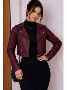 Women's Fashionista Jacket - Unmissable New Release - Burgundy - View 4