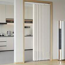 1pc Modern Magnetic Door Curtain, Thermal Insulation All Seasons, Handwashable, No Lining Design, Suitable For Any Room Privacy And Style, Fashionable Themed Shower Curtain With Metal Grommets Top - Multicolor - View 3