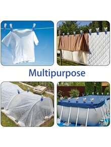 6pcs Durable Stainless Steel Pool Cover Clips With Plastic Handles - Heavy Duty Spring Clamps For Secure Pool Cover And Photography, Fashion Metal Clips With Sturdy Plastic Handles For Drying Quilts - A - View 4