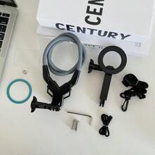 1件裝黑色掛脖式手機支架，可快速切換橫向與縱向模式，兼容運動攝影機，可掛在脖子上隨時隨地使用手機，懶人必備手機支架 - 掛脖手機支架 - 查看 7