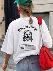 Women's Black Short Sleeve T-Shirt 2026 - Christian Praying Hands Print And "Prayer Works" - Vintage Faith Streetwear Style - Casual Summer T-Shirt - 白色 2 - 查看 5
