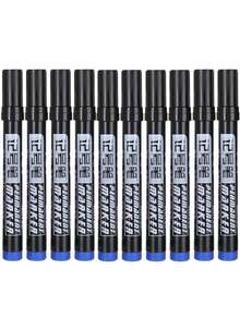 10/1pc Permanent Marker, 5.5 Inches. (Black, Blue And Red Ink Available) High Capacity Oil-Based Marker, Waterproof Black Ink, 5.5 Inches. Suitable For Express Marking, Student Stationery And Logistics Marking. Refillable Ink, Suitable For Logistics Use, Thick Tip, Quick Drying, High Capacity. - A - View 8