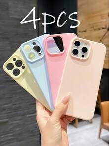 Bộ 4 ốp lưng điện thoại kiểu cổ điển mờ, giá cả phải chăng - Tương thích với Apple 13, 11, 12, 14/14 Pro Max, 15/15 Pro Max, 7/8, X/XS, XR, XS Max, 17, 17 Pro, Air, 17 Pro Max - Nhiều màu - Xem 1